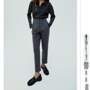 ZARA GRAY PANTS WITH A HIGH WAIST - BRAND NEW WITH TAGS